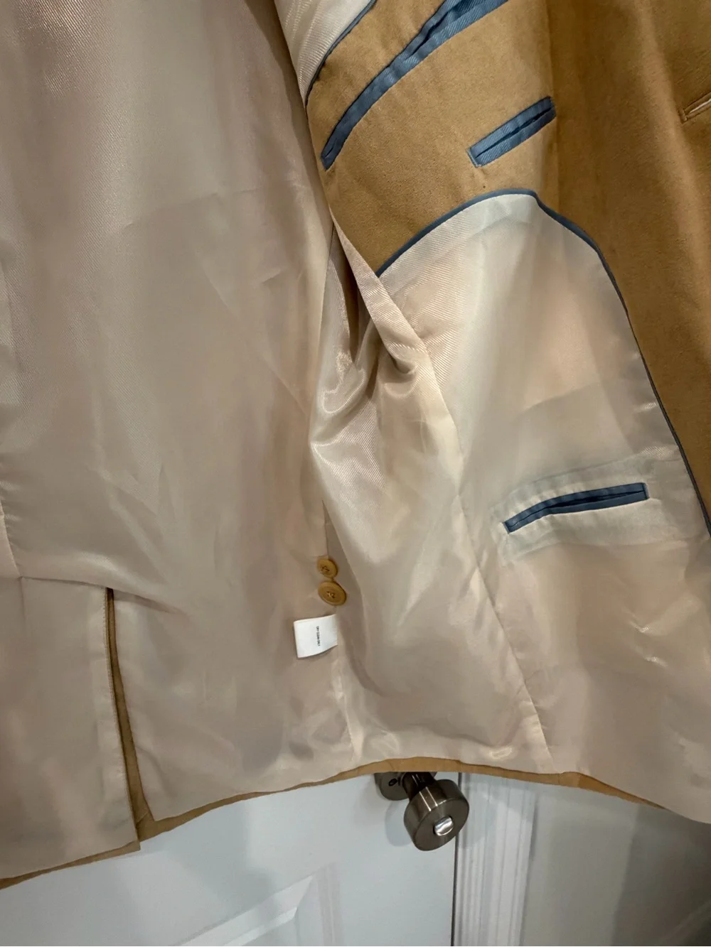 Pronto Uomo Beige Suede Sport Coat